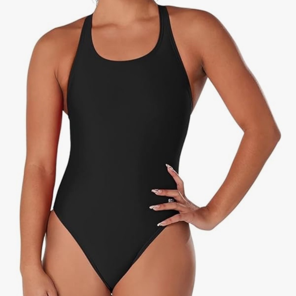 Speedo Women's Swimsuit One Piece Prolt Super Pro Solid Black Adult Md Sz 34 6/8